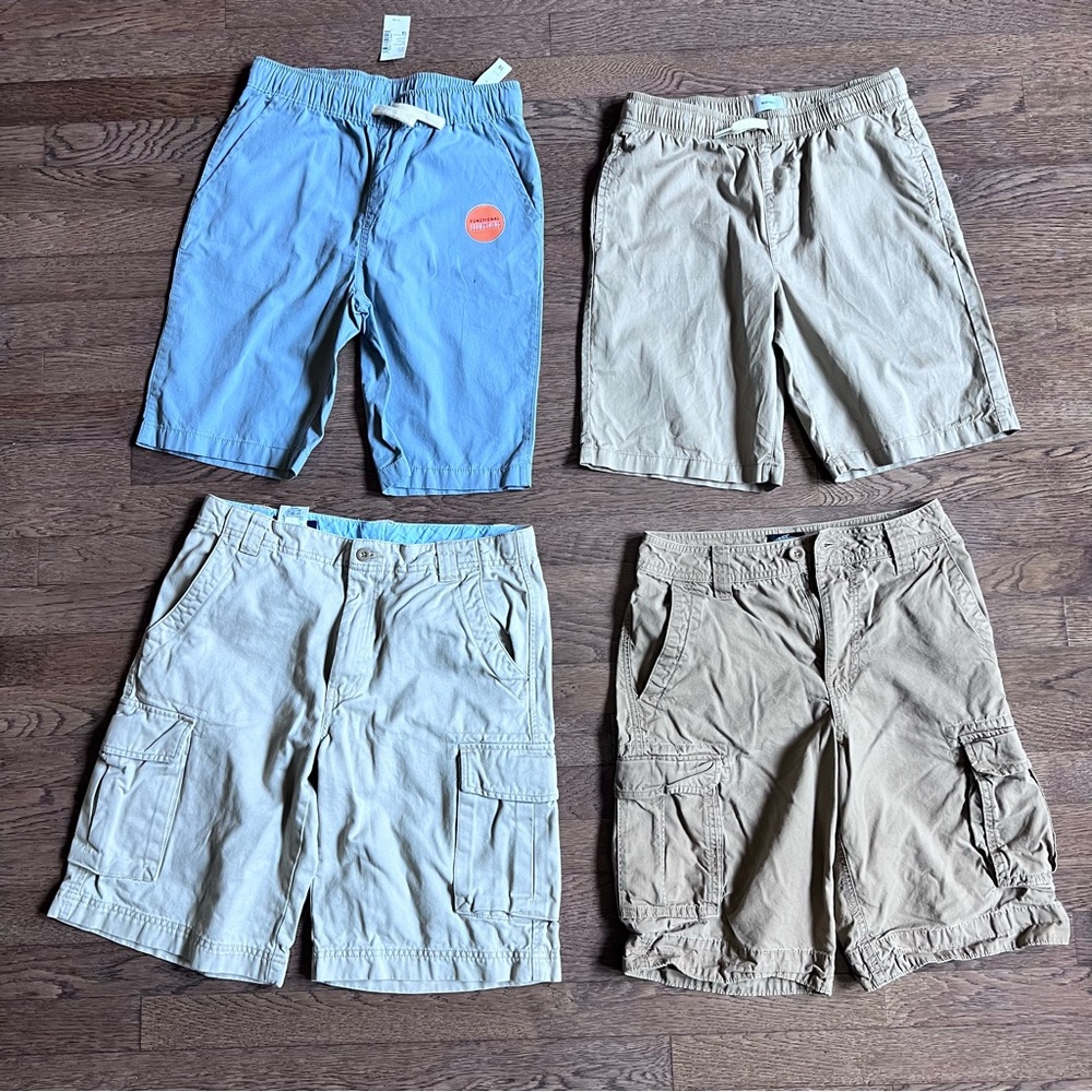 Boys Casual Shorts Set - Gray, Khaki, Tan